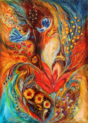 Pintura intitulada "The Tree of Life" por Elena Kotliarker, Obras de arte originais, Óleo