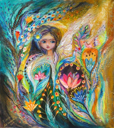 Pintura intitulada "My little fairy Han…" por Elena Kotliarker, Obras de arte originais, Acrílico