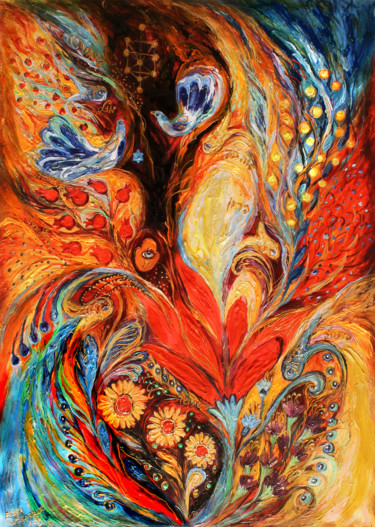 Картина под названием "The Tree of  Life" - Elena Kotliarker, Подлинное произведение искусства, Акрил