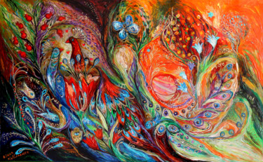 Картина под названием "Under the Rainbow" - Elena Kotliarker, Подлинное произведение искусства, Акрил