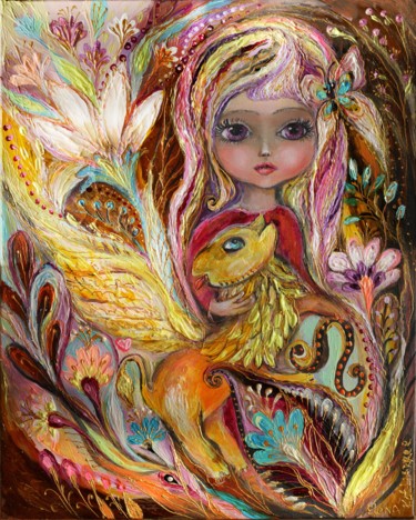 Peinture intitulée "The Fairies of Zodi…" par Elena Kotliarker, Œuvre d'art originale, Acrylique