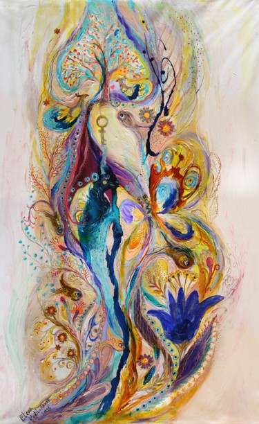 Painting titled "The Splash Of Life 4" by Elena Kotliarker, Original Artwork, Acrylic