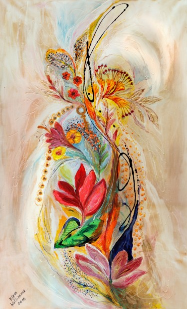 Peinture intitulée "The Splash Of Life…" par Elena Kotliarker, Œuvre d'art originale, Acrylique