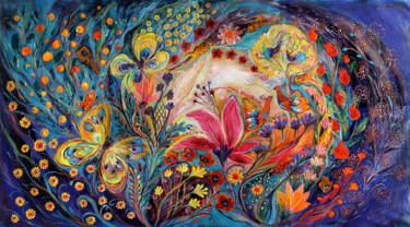 Pintura titulada "The Spiral of Life" por Elena Kotliarker, Obra de arte original, Acrílico
