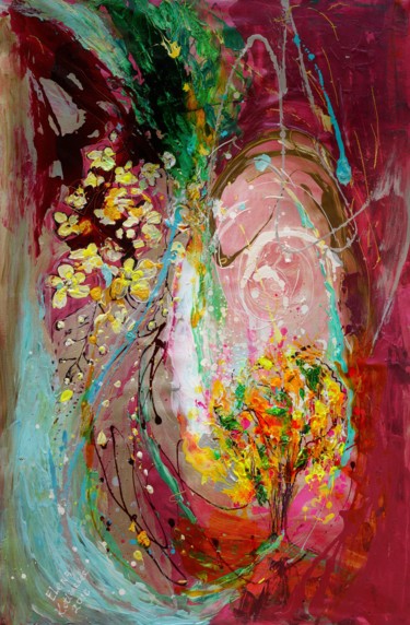 Pittura intitolato "The Splash Of Life…" da Elena Kotliarker, Opera d'arte originale, Acrilico