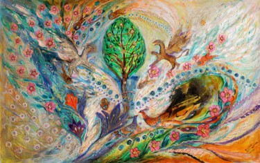 Malerei mit dem Titel "The Tree of Life Ke…" von Elena Kotliarker, Original-Kunstwerk, Acryl