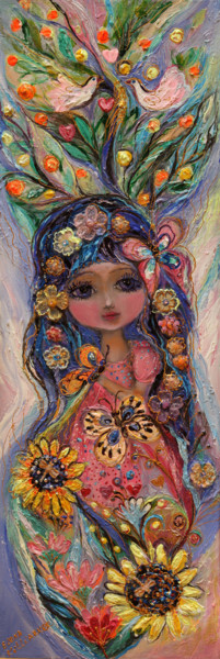 Schilderij getiteld "My little fairy Pen…" door Elena Kotliarker, Origineel Kunstwerk, Acryl