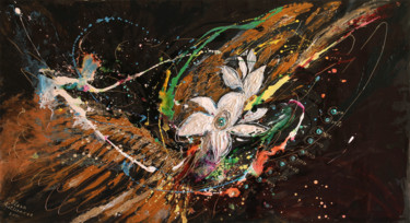 Malarstwo zatytułowany „The Angel Wings #9.…” autorstwa Elena Kotliarker, Oryginalna praca, Akryl