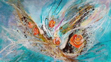 Pittura intitolato "The Angel Wings #10…" da Elena Kotliarker, Opera d'arte originale, Acrilico