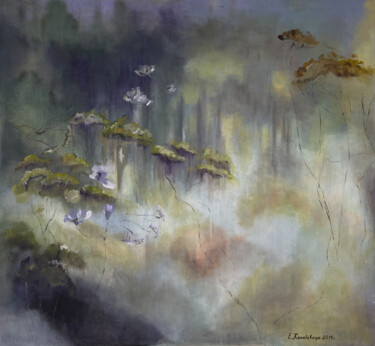 Pittura intitolato "Foggy" da Elena Kovalskaya, Opera d'arte originale, Olio