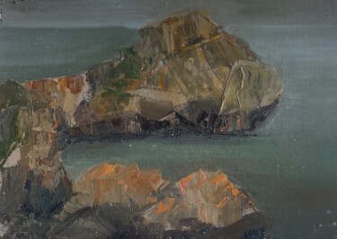 Painting titled "Rock" by Elena Kovalskaya, Original Artwork, Oil