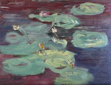 Картина под названием "Lilies" - Elena Kovalskaya, Подлинное произведение искусства, Масло
