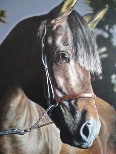 Ζωγραφική με τίτλο "Horse" από Elena Kozyutenko, Αυθεντικά έργα τέχνης, Λάδι
