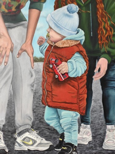 Картина под названием "Favourite baby" - Elena Kozyutenko, Подлинное произведение искусства, Масло Установлен на Деревянная…