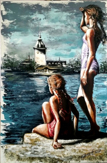 Painting titled ""...please come bac…" by Elena Kraft, Original Artwork, Acrylic