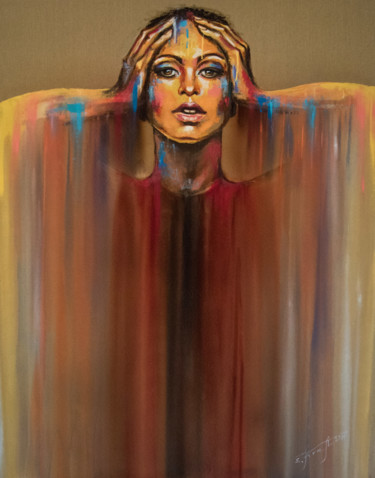 Картина под названием ""Color temptation",…" - Elena Kraft, Подлинное произведение искусства, Акрил Установлен на Деревянная…