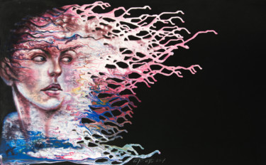 제목이 "" Coral" 80x50x1cm.…"인 미술작품 Elena Kraft로, 원작, 아크릴 나무 들것 프레임에 장착됨