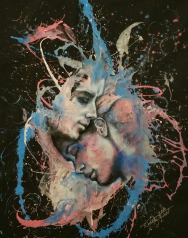 Ζωγραφική με τίτλο ""My Heart " 105x85x…" από Elena Kraft, Αυθεντικά έργα τέχνης, Ακρυλικό Τοποθετήθηκε στο Ξύλινο φορείο σκ…