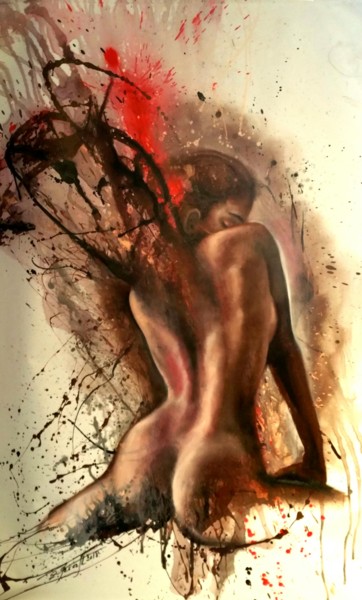 "The birth of an Angel IV" 98x150cm Painting titled ""The birth of an An…" by Elena Kraft, Original Art, Acrylic