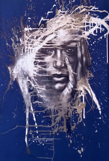 Pittura intitolato ""Sans confession "7…" da Elena Kraft, Opera d'arte originale, Acrilico