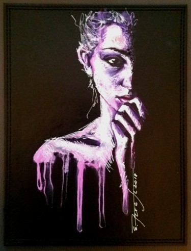 Painting titled ""I am and my dark s…" by Elena Kraft, Original Artwork, Acrylic