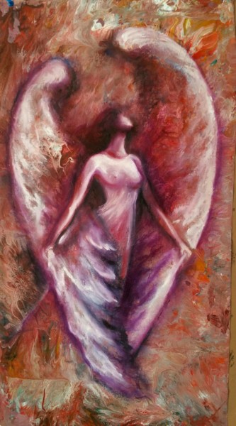 Malerei mit dem Titel ""ANGEL"" von Elena Kraft, Original-Kunstwerk, Acryl