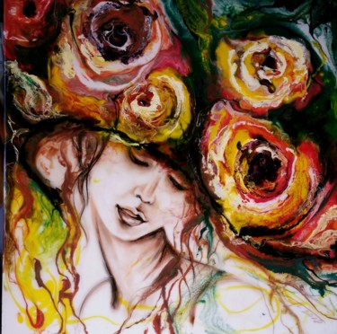 Painting titled ""AMALIA"" by Elena Kraft, Original Artwork, Acrylic