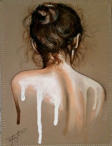 Malerei mit dem Titel ""Beautiful back"" von Elena Kraft, Original-Kunstwerk, Acryl