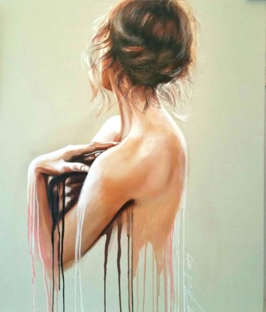 "Behind the scenes " Painting titled ""Behind the scenes…" by Elena Kraft, Original Art, Acrylic