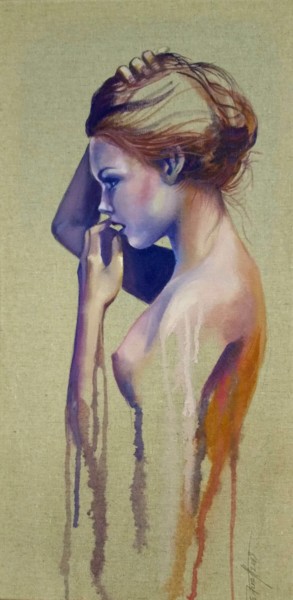 Painting titled ""Like a virgin"" by Elena Kraft, Original Artwork, Oil