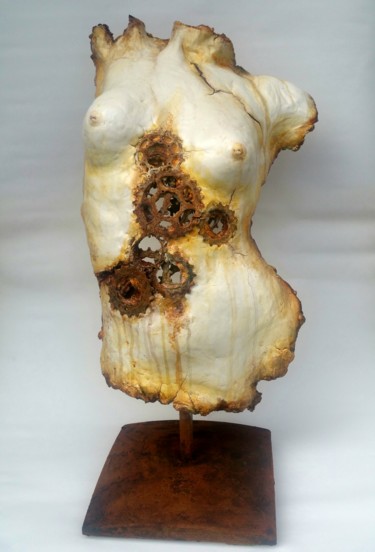 Sculptuur getiteld ""Biomechanics.Femal…" door Elena Kraft, Origineel Kunstwerk, Klei
