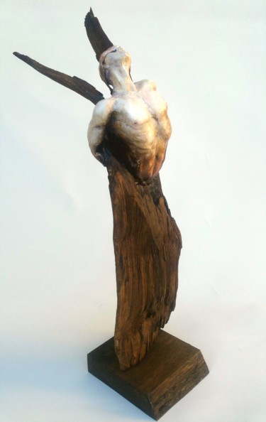 Skulptur mit dem Titel ""Gabriel "" von Elena Kraft, Original-Kunstwerk, Ton
