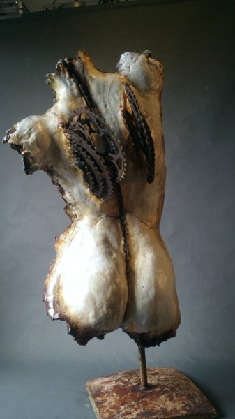 Sculptuur getiteld ""Biomechanics.Femal…" door Elena Kraft, Origineel Kunstwerk, Klei