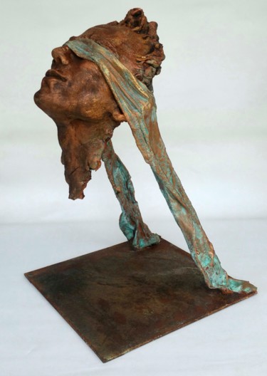 Sculpture intitulée ""Hide and seek "" par Elena Kraft, Œuvre d'art originale, Argile