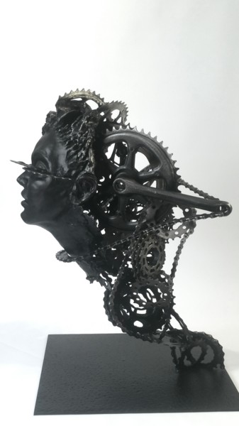 Skulptur mit dem Titel ""Android.Female " U…" von Elena Kraft, Original-Kunstwerk, Ton