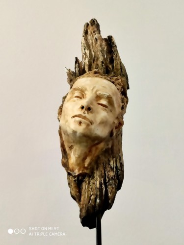 Skulptur mit dem Titel ""Kindred" Unique cl…" von Elena Kraft, Original-Kunstwerk, Ton