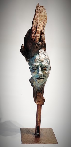 Skulptur mit dem Titel ""Faun"" von Elena Kraft, Original-Kunstwerk, Ton