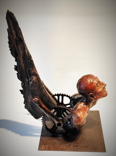 Скульптура под названием ""Icarus"" - Elena Kraft, Подлинное произведение искусства, Глина