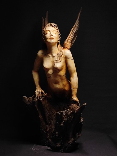 Scultura intitolato ""The birth of an An…" da Elena Kraft, Opera d'arte originale, Argilla