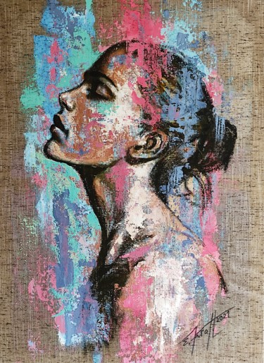 Malerei mit dem Titel ""Diana"" von Elena Kraft, Original-Kunstwerk, Acryl
