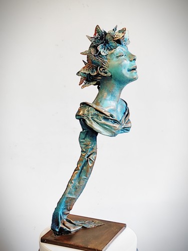 Sculpture titled ""Flying encounters"" by Elena Kraft, Original Artwork, Clay