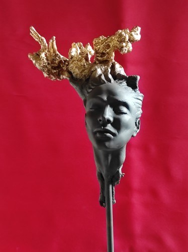 Sculpture titled ""Mida"" by Elena Kraft, Original Artwork, Clay