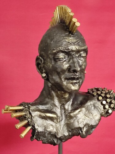 Sculpture titled ""Centurion II"" by Elena Kraft, Original Artwork, Clay