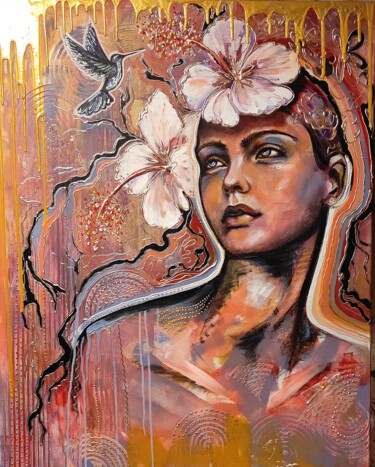 Malerei mit dem Titel ""Paradiso"" von Elena Kraft, Original-Kunstwerk, Acryl