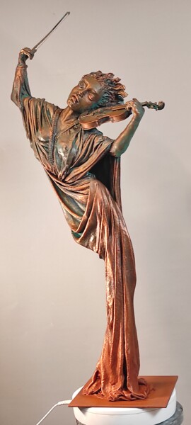 Sculpture titled ""The Soul of a Viol…" by Elena Kraft, Original Artwork, Clay