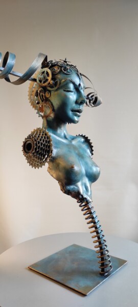Sculptuur getiteld ""FROZEN IN TIME.SPR…" door Elena Kraft, Origineel Kunstwerk, Klei