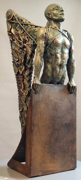 Skulptur mit dem Titel ""ICARUS.READY SET G…" von Elena Kraft, Original-Kunstwerk, Ton