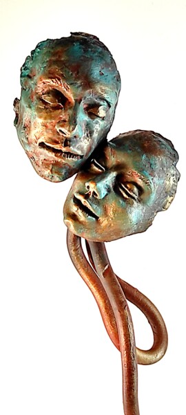 Skulptur mit dem Titel ""WE ARE! I"" von Elena Kraft, Original-Kunstwerk, Ton