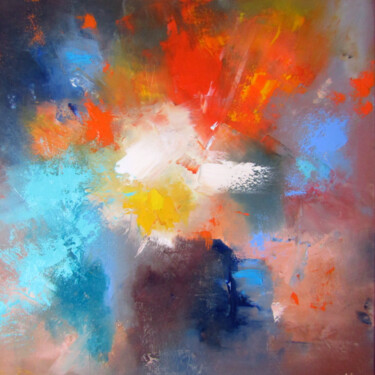 Картина под названием "Звуки Вселенной" - Елена Кропачева, Подлинное произведение искусства, Масло
