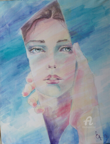 Картина под названием "Осколок души" - Elena Kurnosova, Подлинное произведение искусства, Акварель